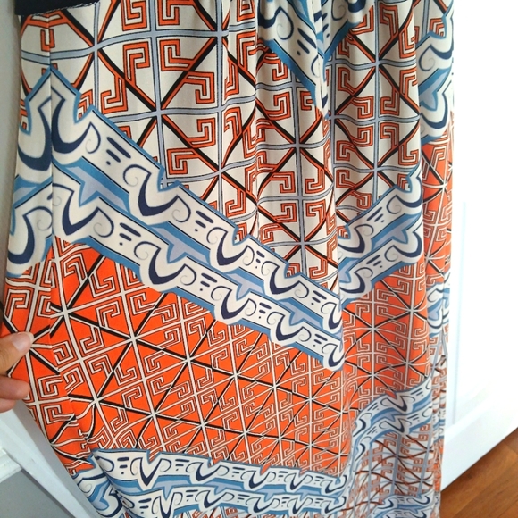 London Times Spaghetti Strap Halter Maxi Dress Size 8 Resort Cruise Wedding - Picture 5 of 6